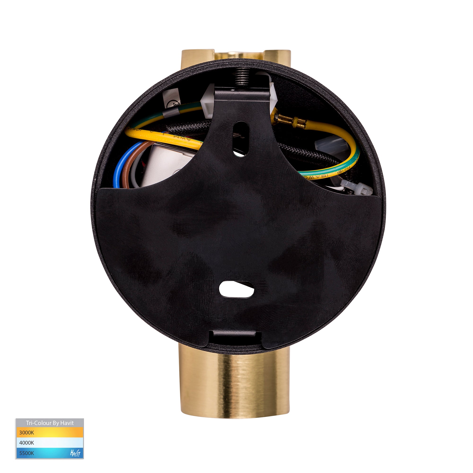 HV3689T-BLKBR - Lesen Black Brass Single Adjustable Wall Light