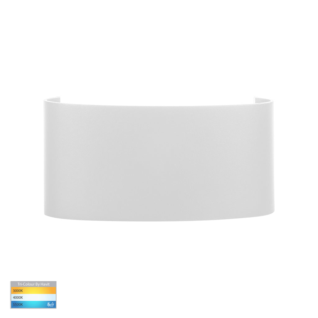 HV3696T-WHT-240V | HV3696T-WHT-12V - Maro White Up & Down TRI Colour LED Wall Light