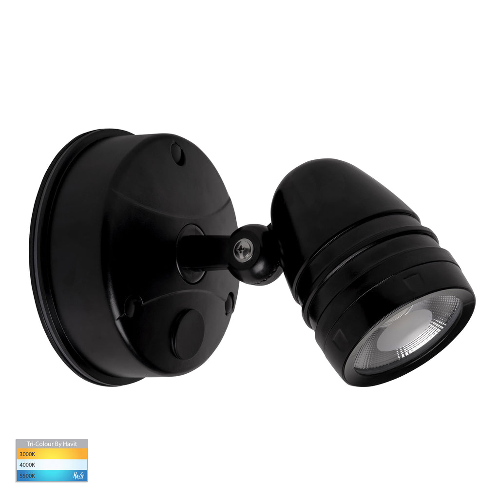 HV3791T-BLK - Focus Polycarbonate Black Single Adjustable Spot Light