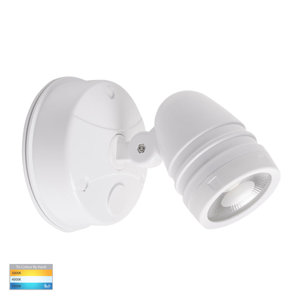 HV3791T-WHT - Focus Polycarbonate White Single Adjustable Spot Light