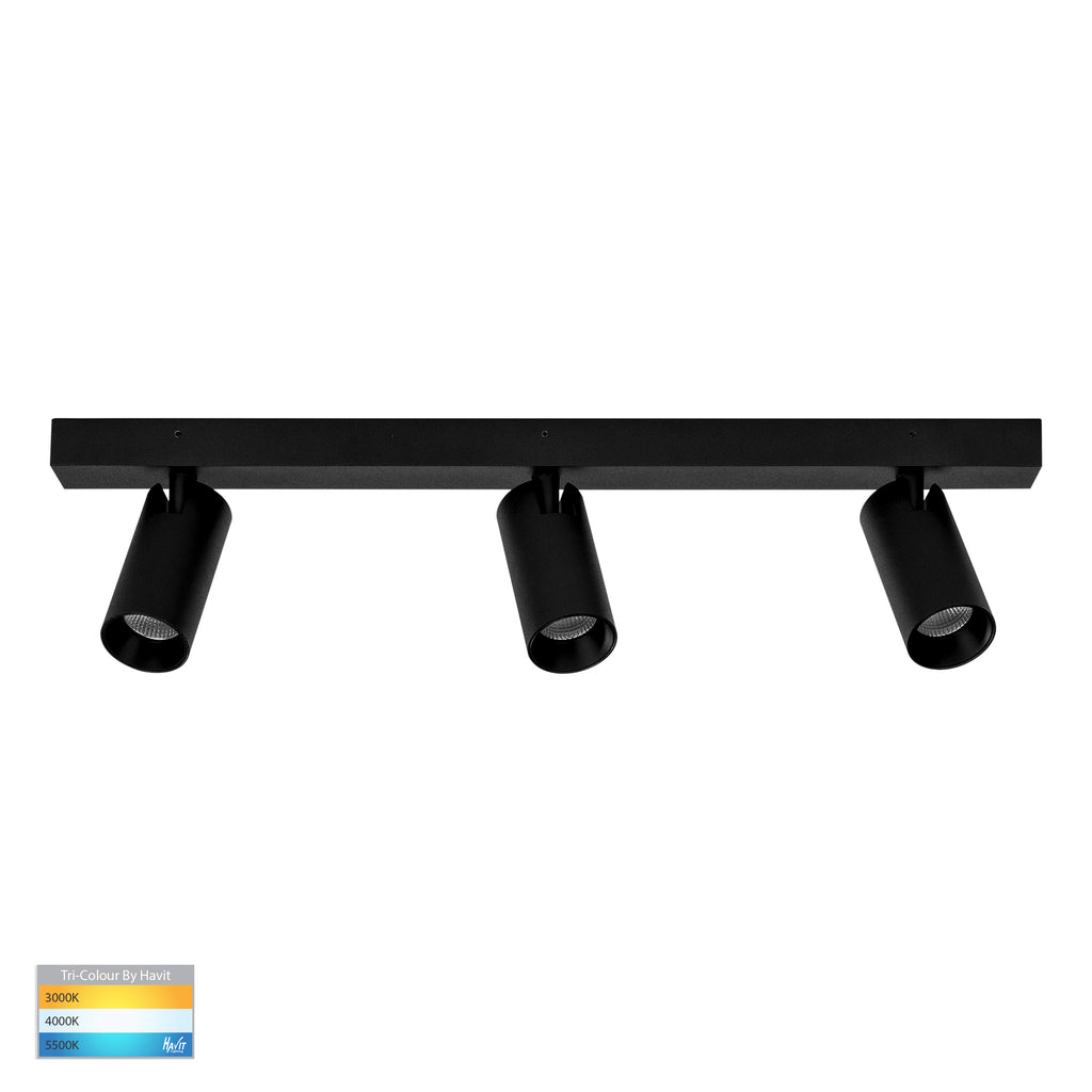 HV4002T-3-BLK - Revo Black 3 Light TRI Colour LED Bar Light