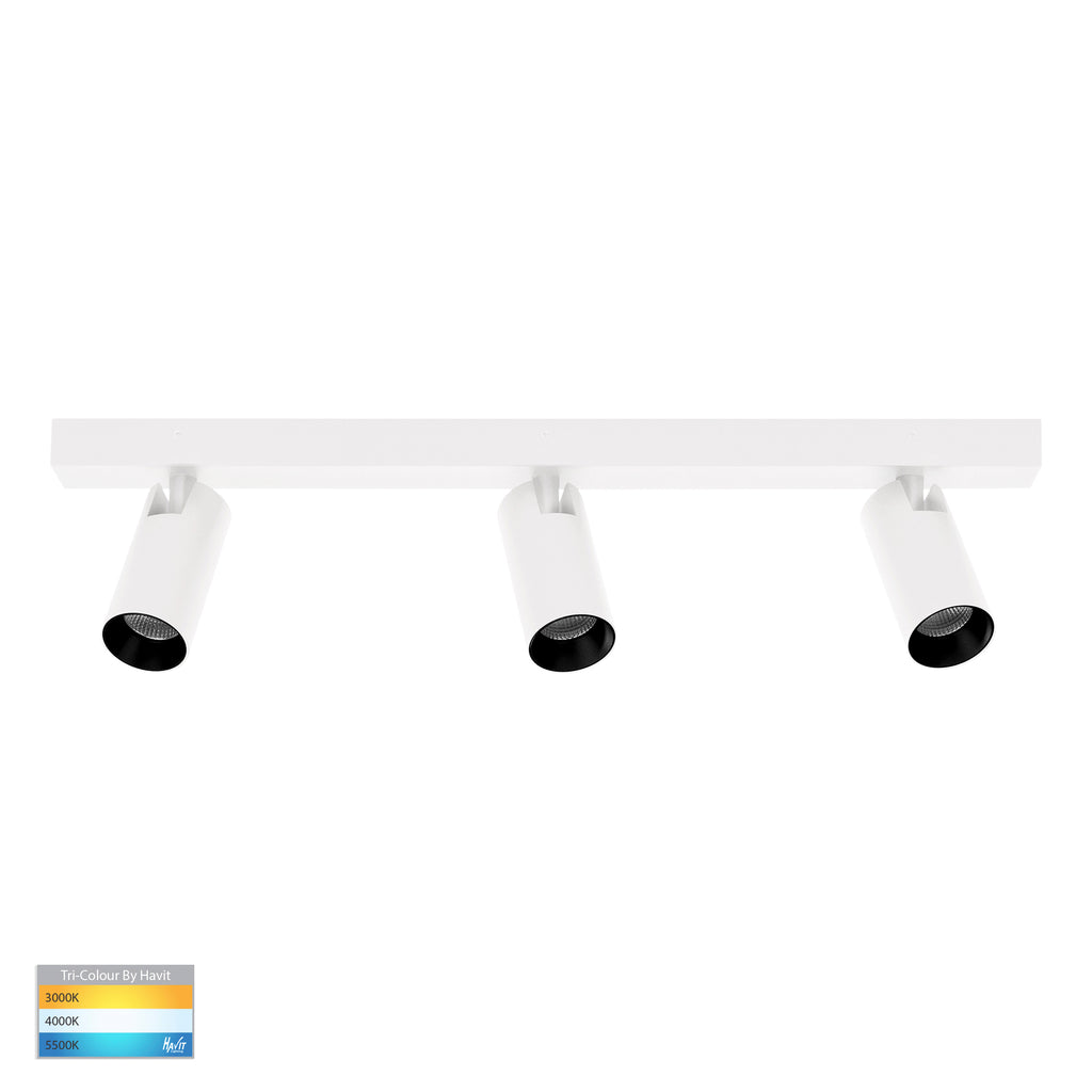 HV4002T-3-WHT - Revo White 3 Light TRI Colour Bar Light