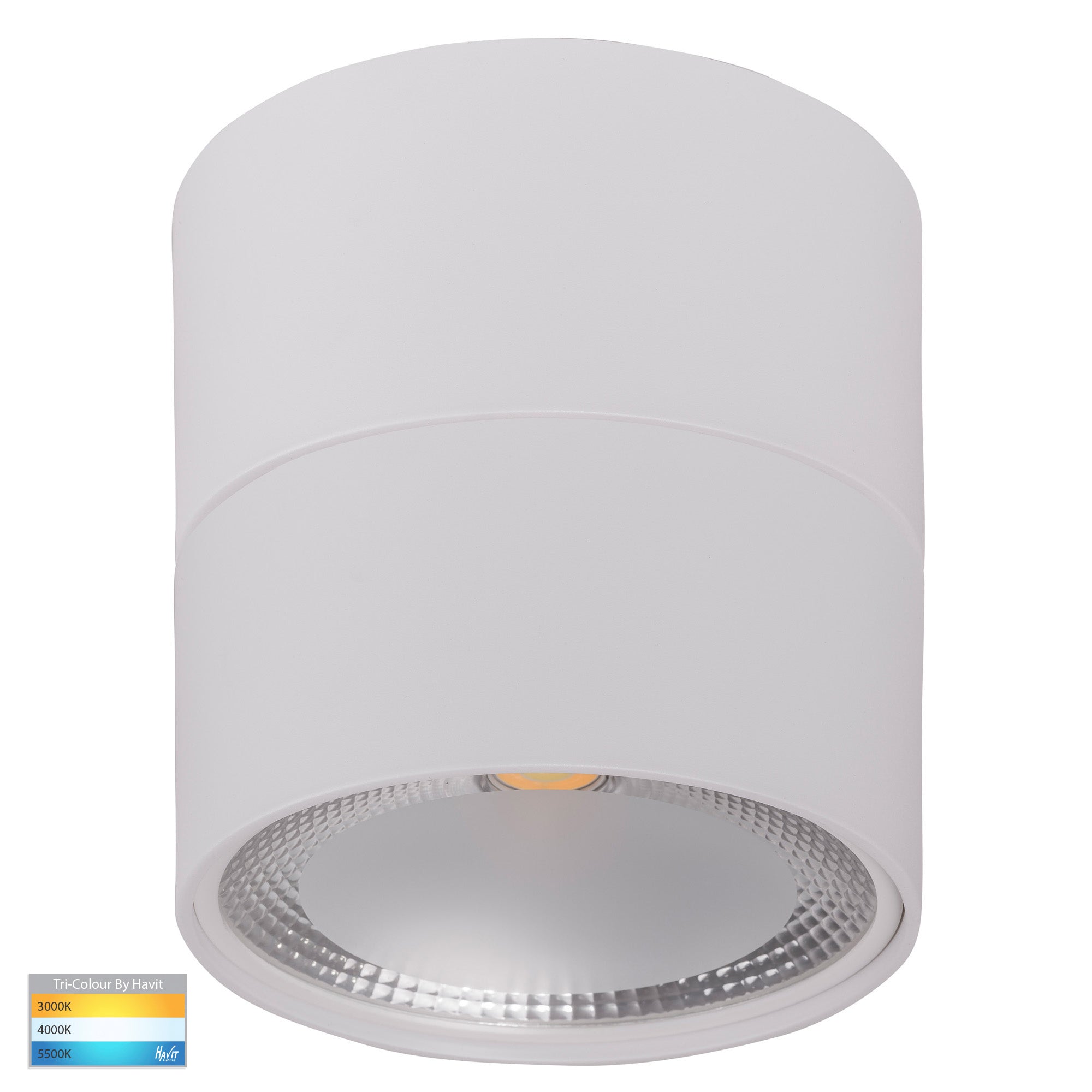 HV5805T-WHT-EXT | HV5805T-WHT-EXT-12V - Nella White 18w Surface Mounted LED Downlight with Extension