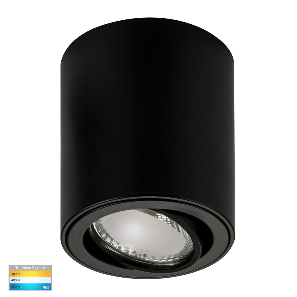 Black surface outlet mount light