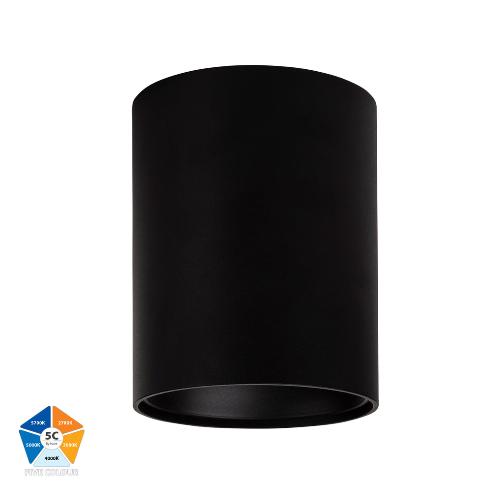 HV5843S-BLK | HV5843S-BLK-12V - Nella Black 18w Surface Mounted LED Downlight