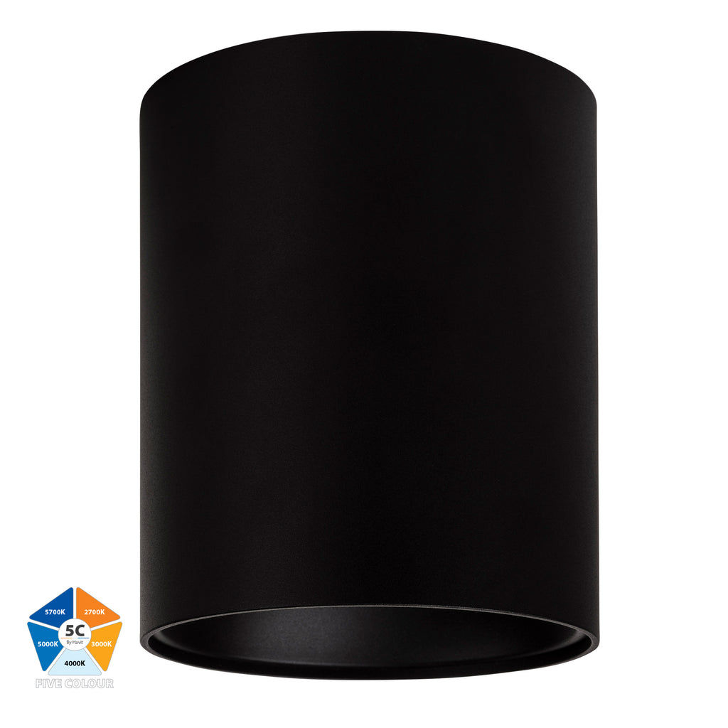 HV5844S-BLK | HV5844S-BLK-12V - Nella Black 24w Surface Mounted LED Downlight