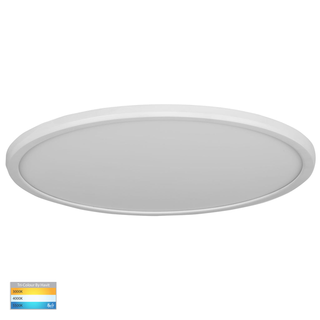 HV5879T-WHT - Slim White 40w LED Ceiling Mounted Oyster Light