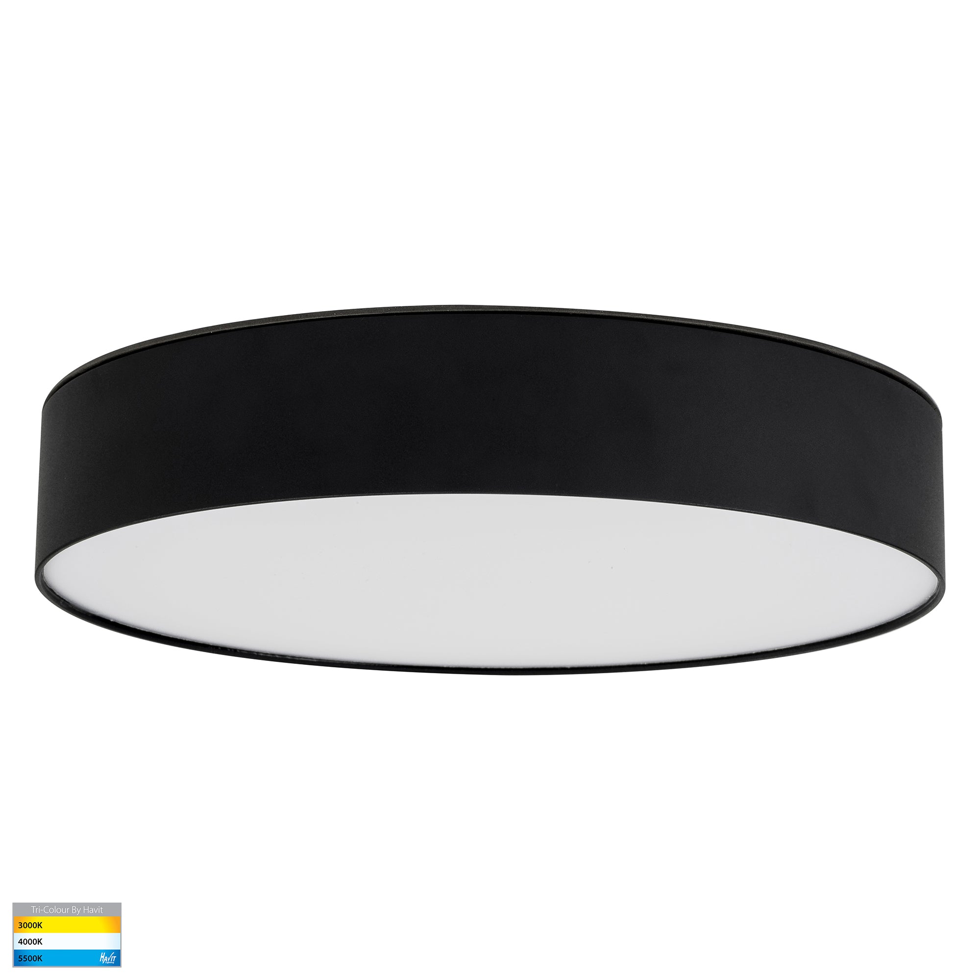 HV5893T-BLK - Nella Black 30w Ceiling Mounted LED Oyster