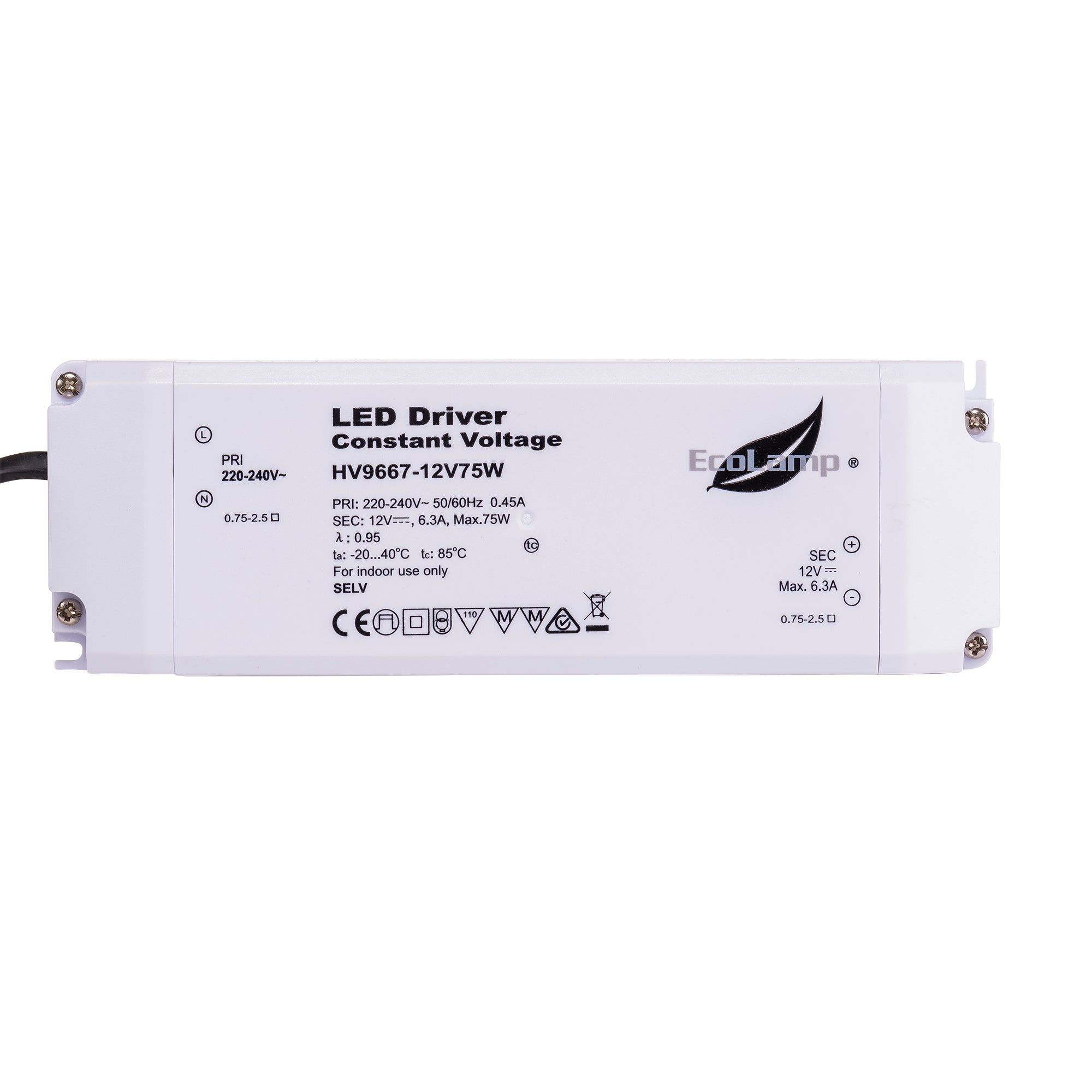 HV9667-75W - 75w Indoor IP20 Constant Voltage LED Driver