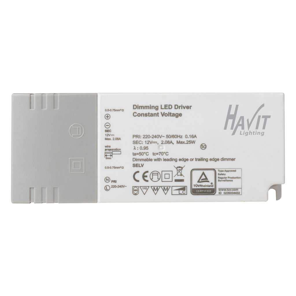 HV9668-12V25W | HV9668-24V25W- 25w Triac Dimmable Indoor LED Driver