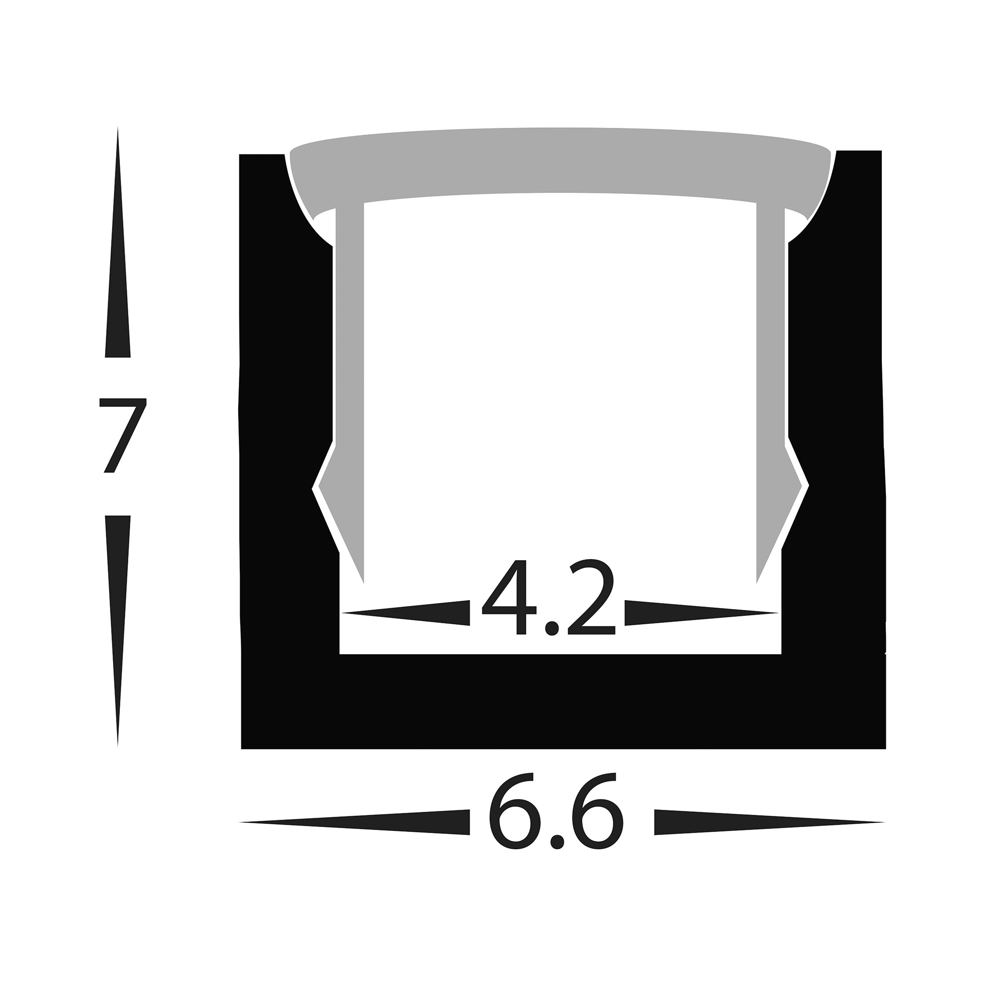HV9693-0607 - Micro Square LED Profile