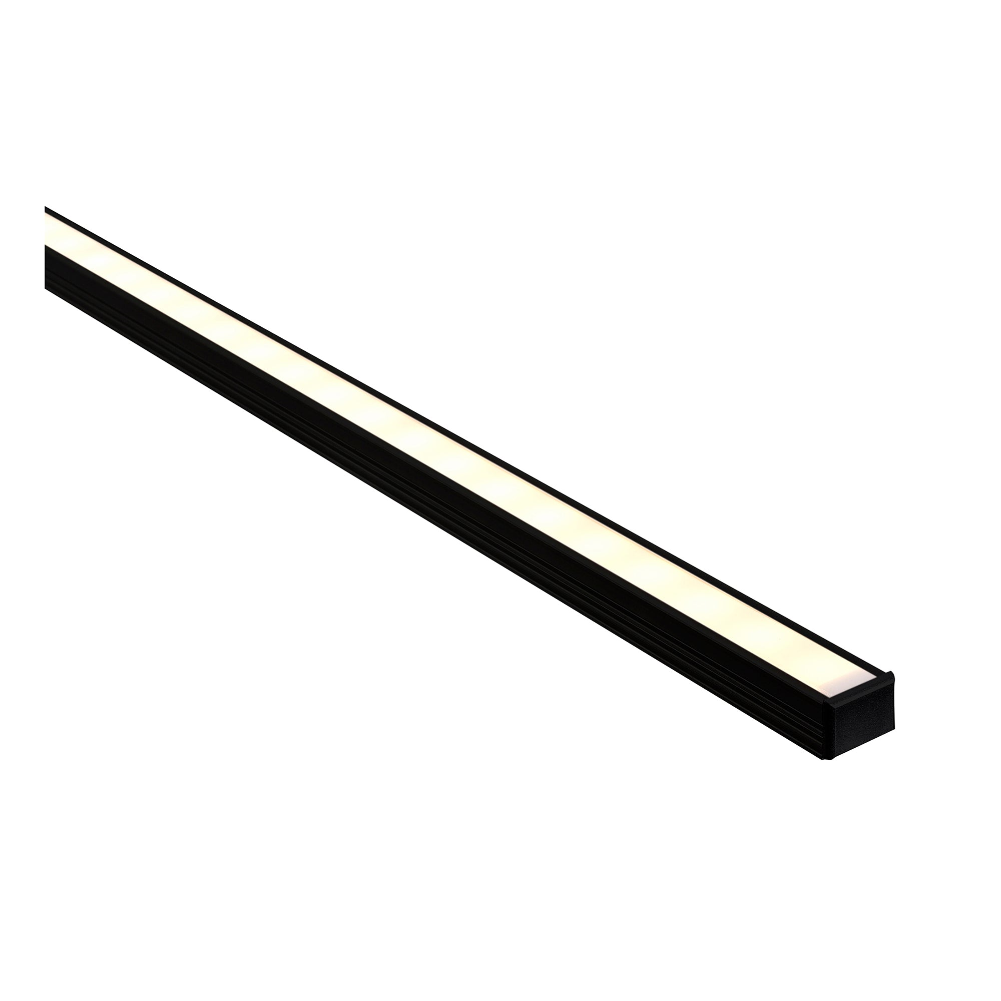 HV9693-1612-BLK - Black Shallow Square Aluminium Profile