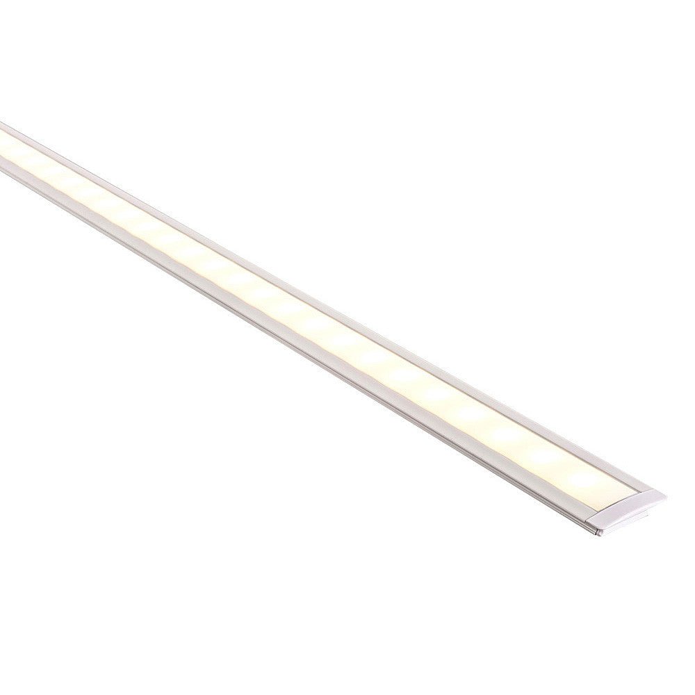 HV9695-2507-WHT - White Shallow Square Winged Aluminium Profile