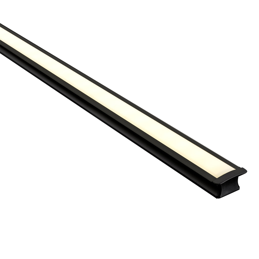 HV9695-2515-BLK - Deep Black Square Winged Aluminium Profile