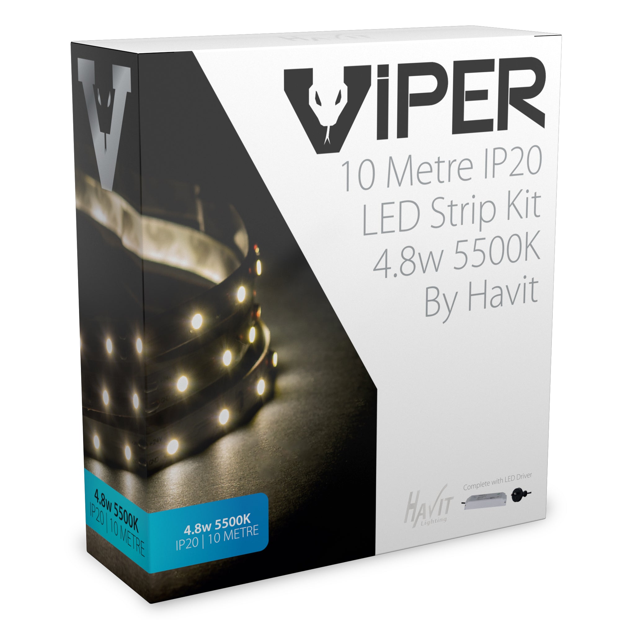 VPR9734IP20-60-10M - VIPER 4.8w 10m LED Strip kit 5500k