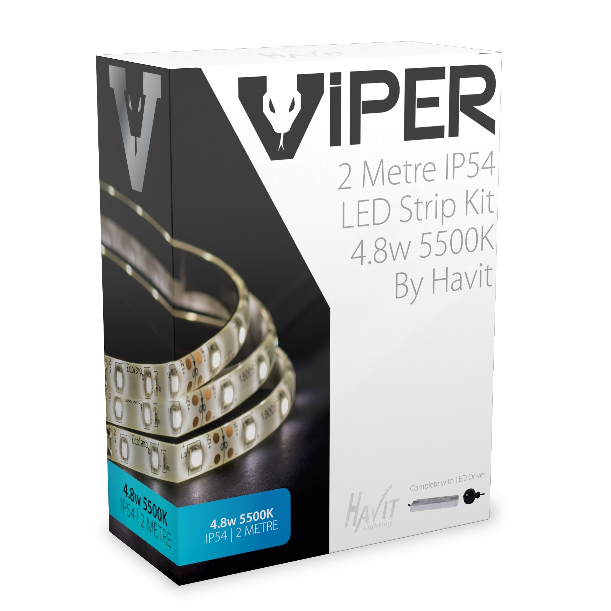 VPR9734IP54-60-2M - VIPER 4.8w 2m LED Strip kit 5500k