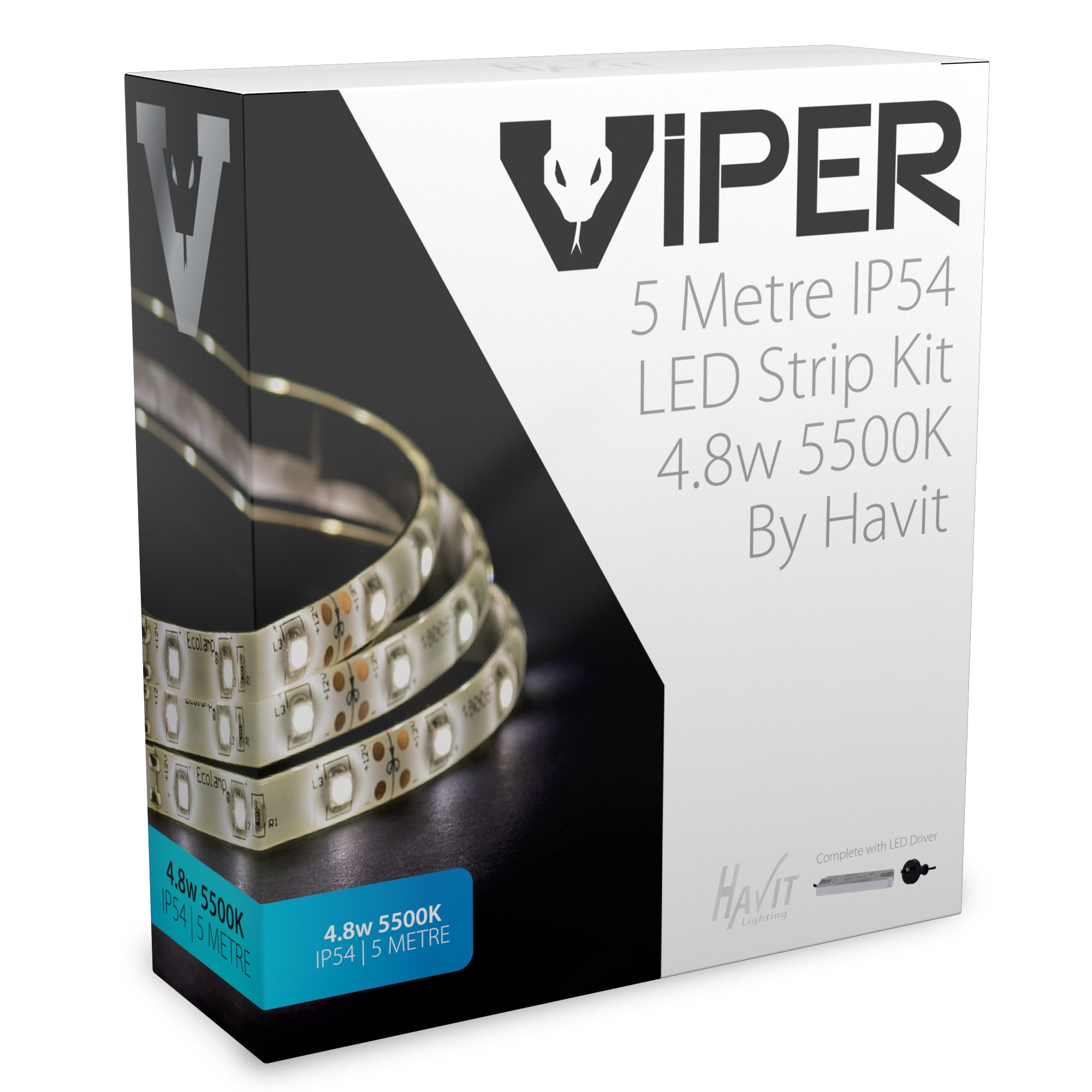 VPR9734IP54-60-5M - VIPER 4.8w 5m LED Strip kit 5500k