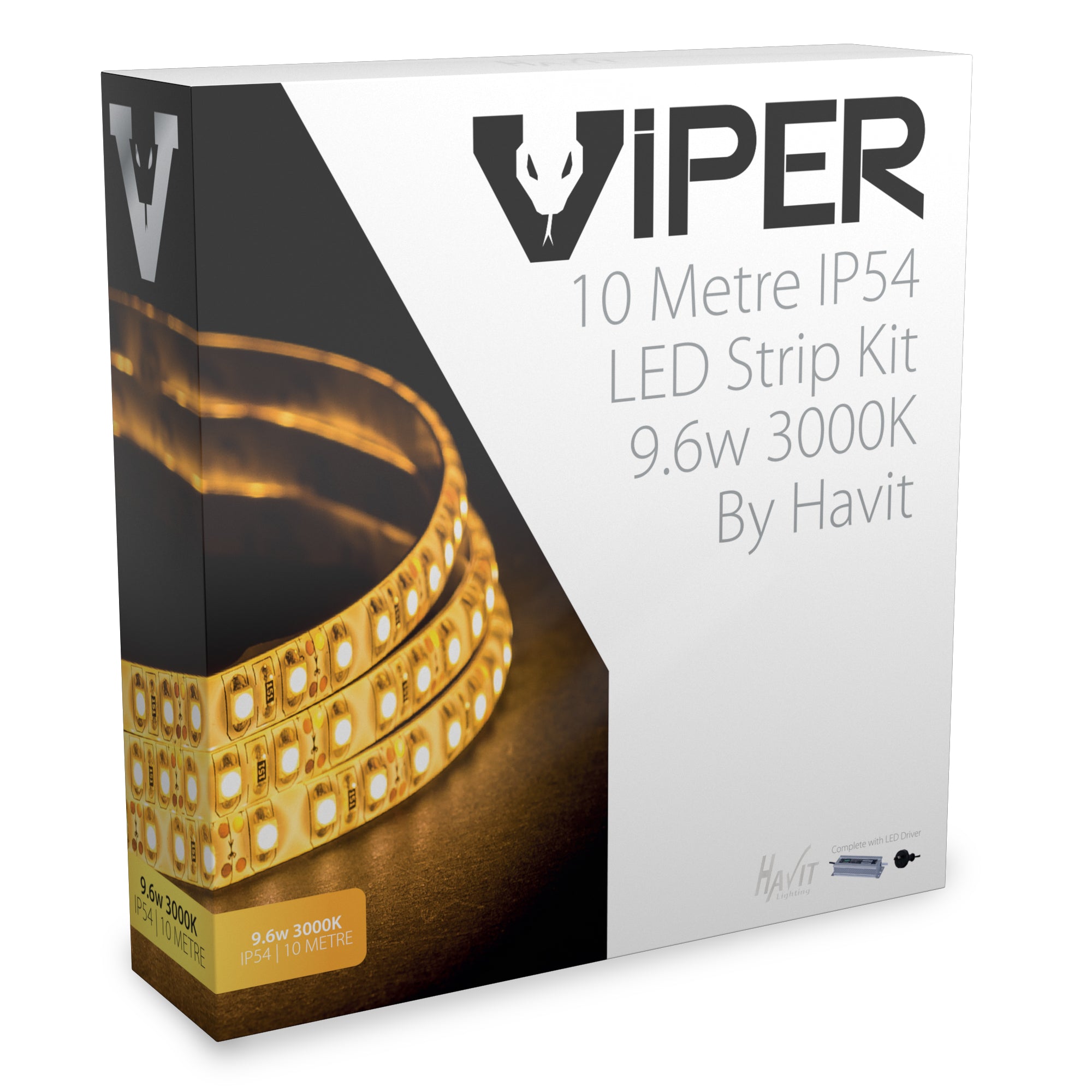 VPR9743IP54-120-10M - VIPER 9.6w 10m LED Strip kit 3000k
