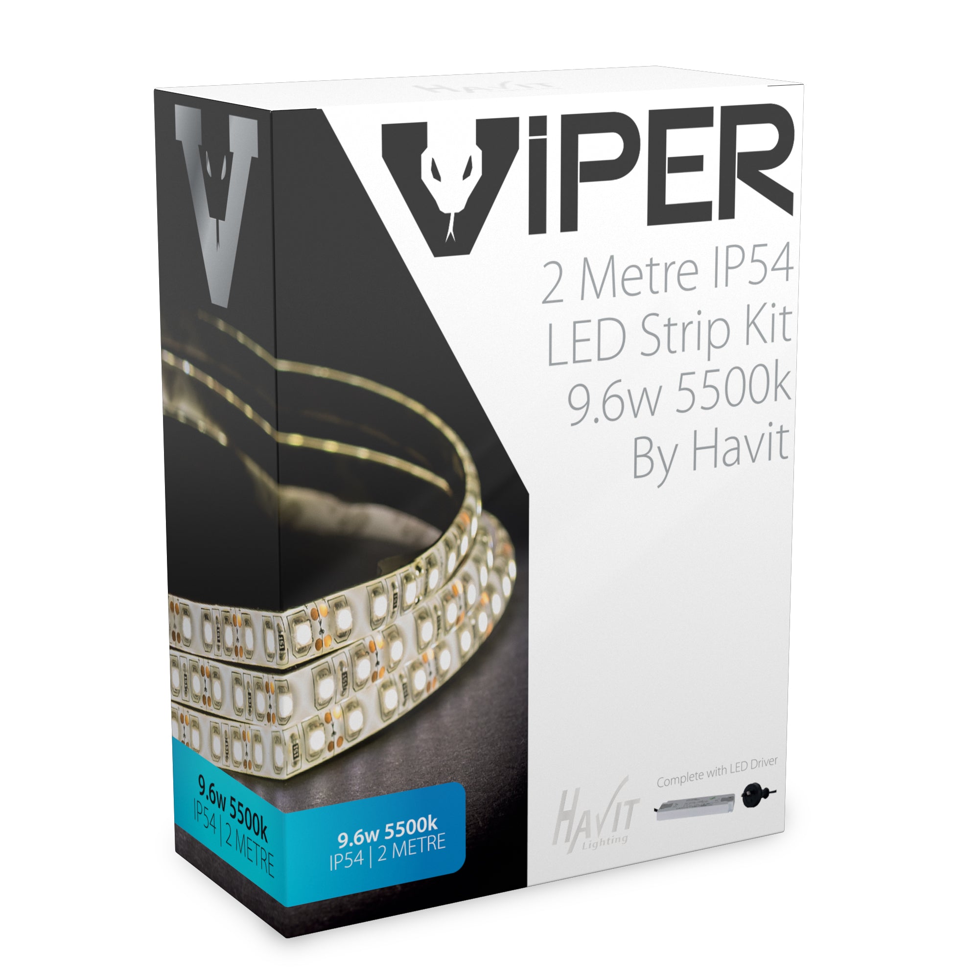 VPR9744IP54-120-2M - VIPER 9.6w 2m LED Strip kit 5500k