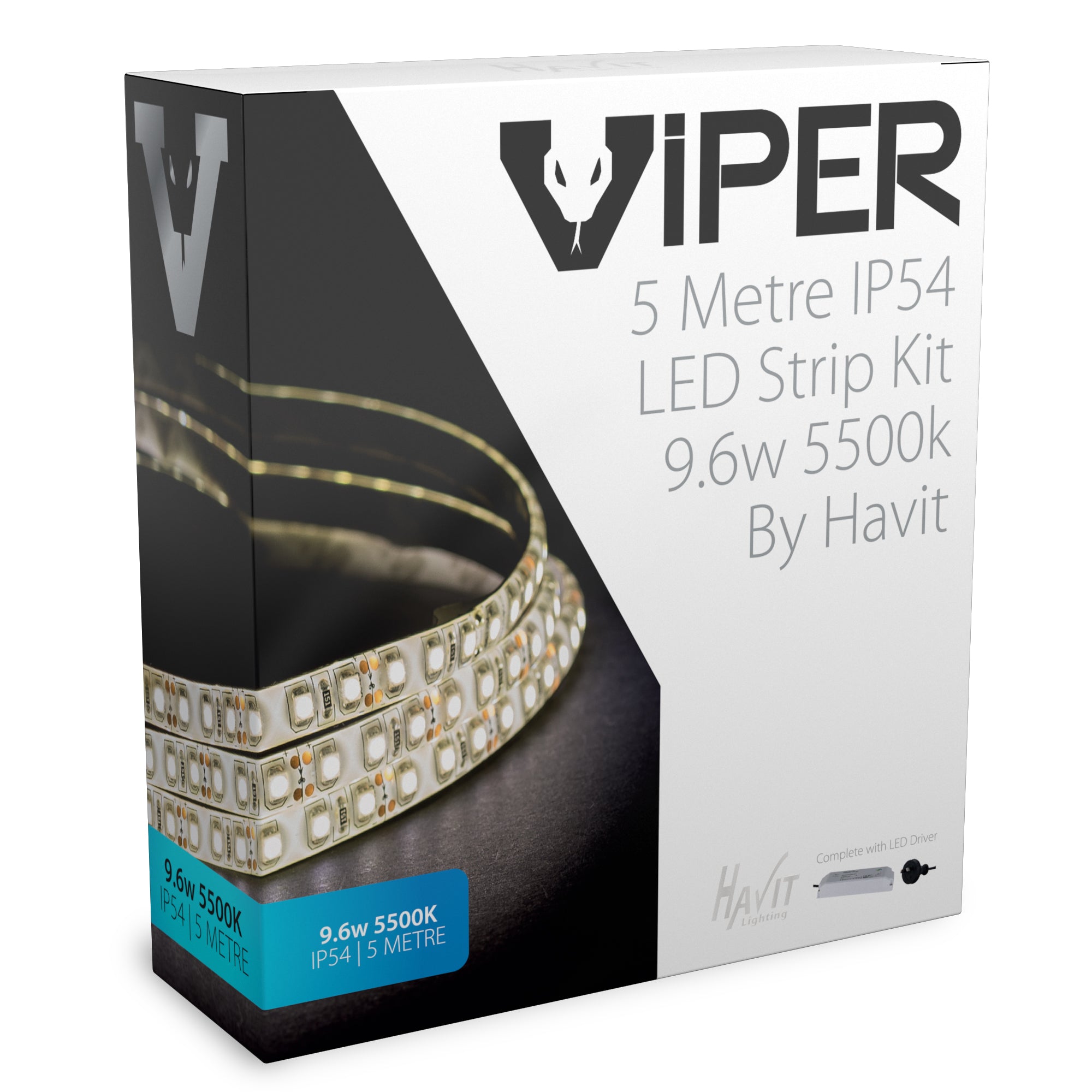 VPR9744IP54-120-5M - VIPER 9.6w 5m LED Strip kit 5500k