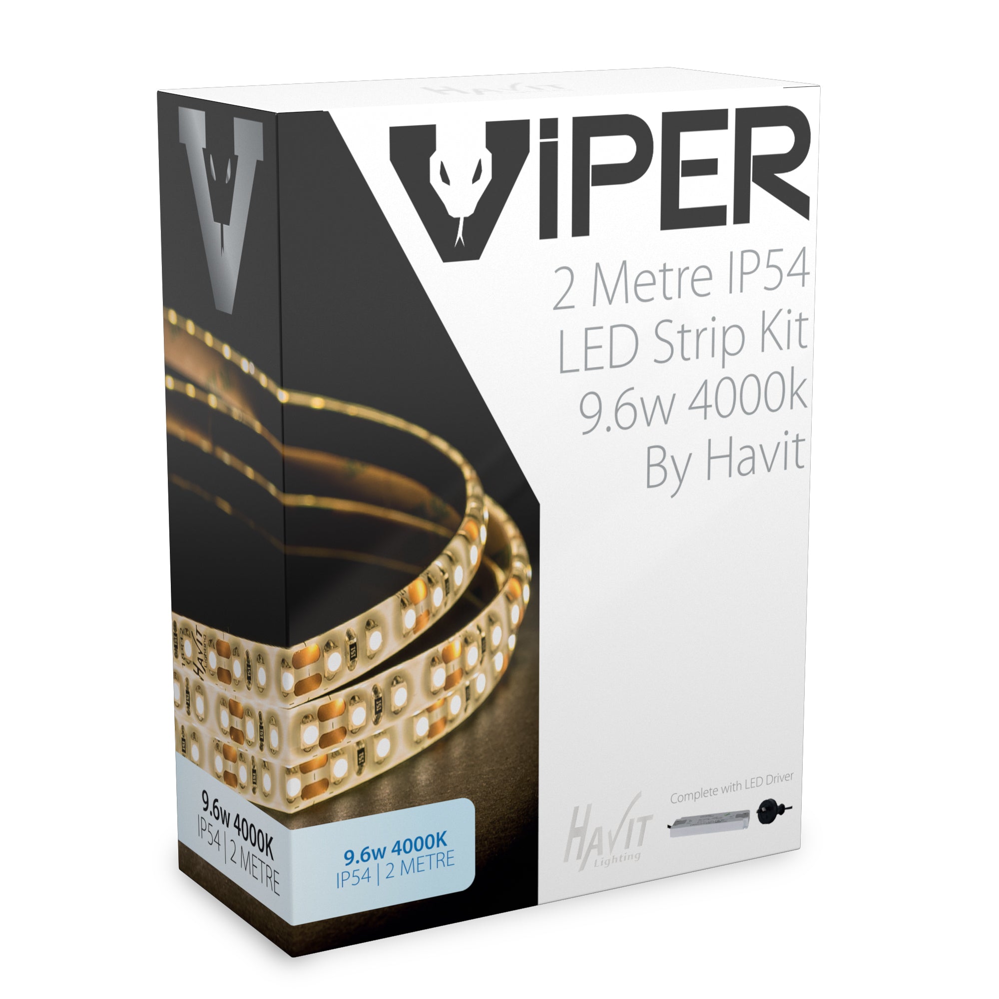 VPR9745IP54-120-2M - VIPER 9.6w 2m LED Strip kit 4000k