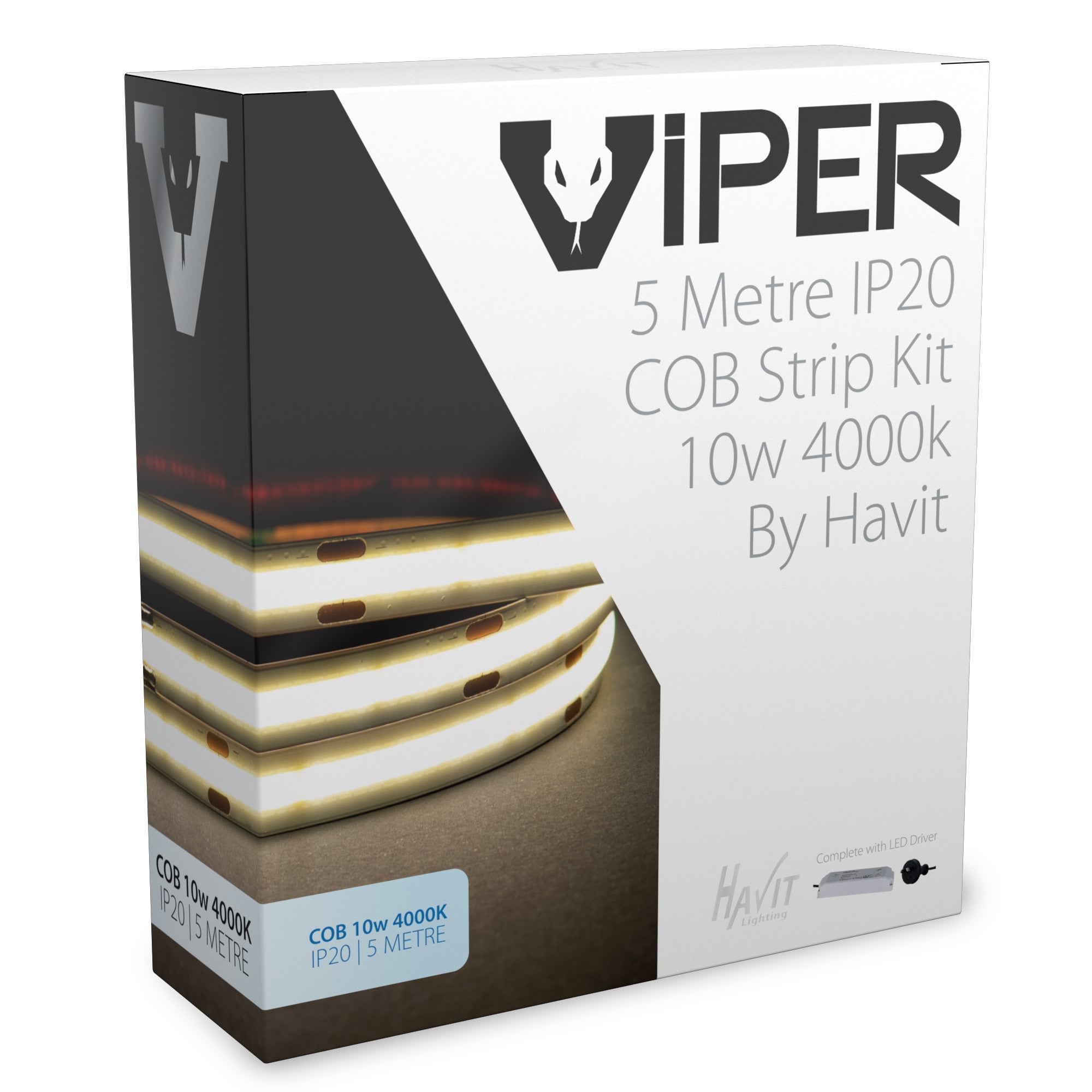 VPR9765IP20-512-5M - COB VIPER 10w 5m LED Strip kit 4000k